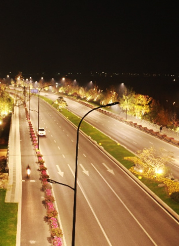 Ingénierie de l'aménagement paysager et de l'éclairage de la section 1 de l'avenue Qianjin dans la ville de Lin'an